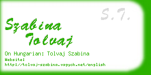 szabina tolvaj business card